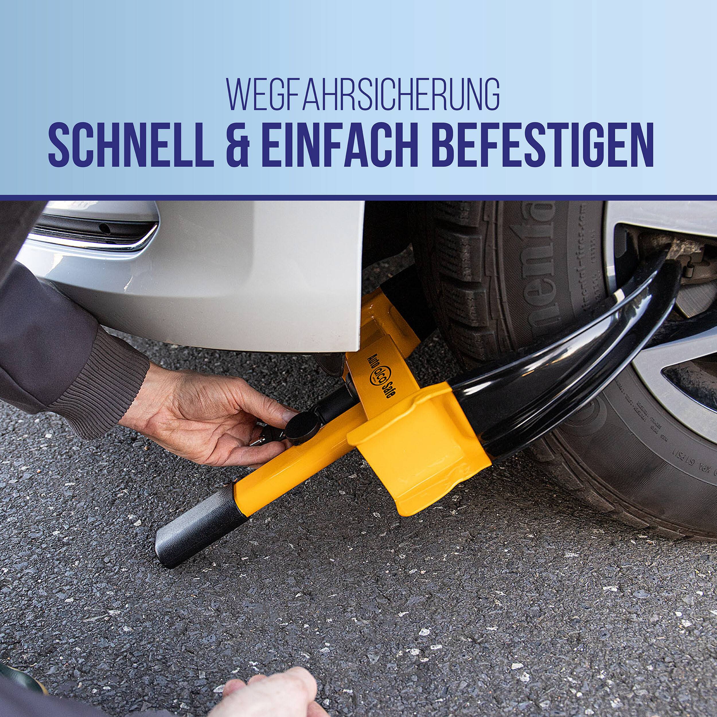alca Radkralle Parkkralle Diebstahlsicherung ausziehbar max. Reifenbreite 265mm Wegfahrsperre Auto Hänger Camping