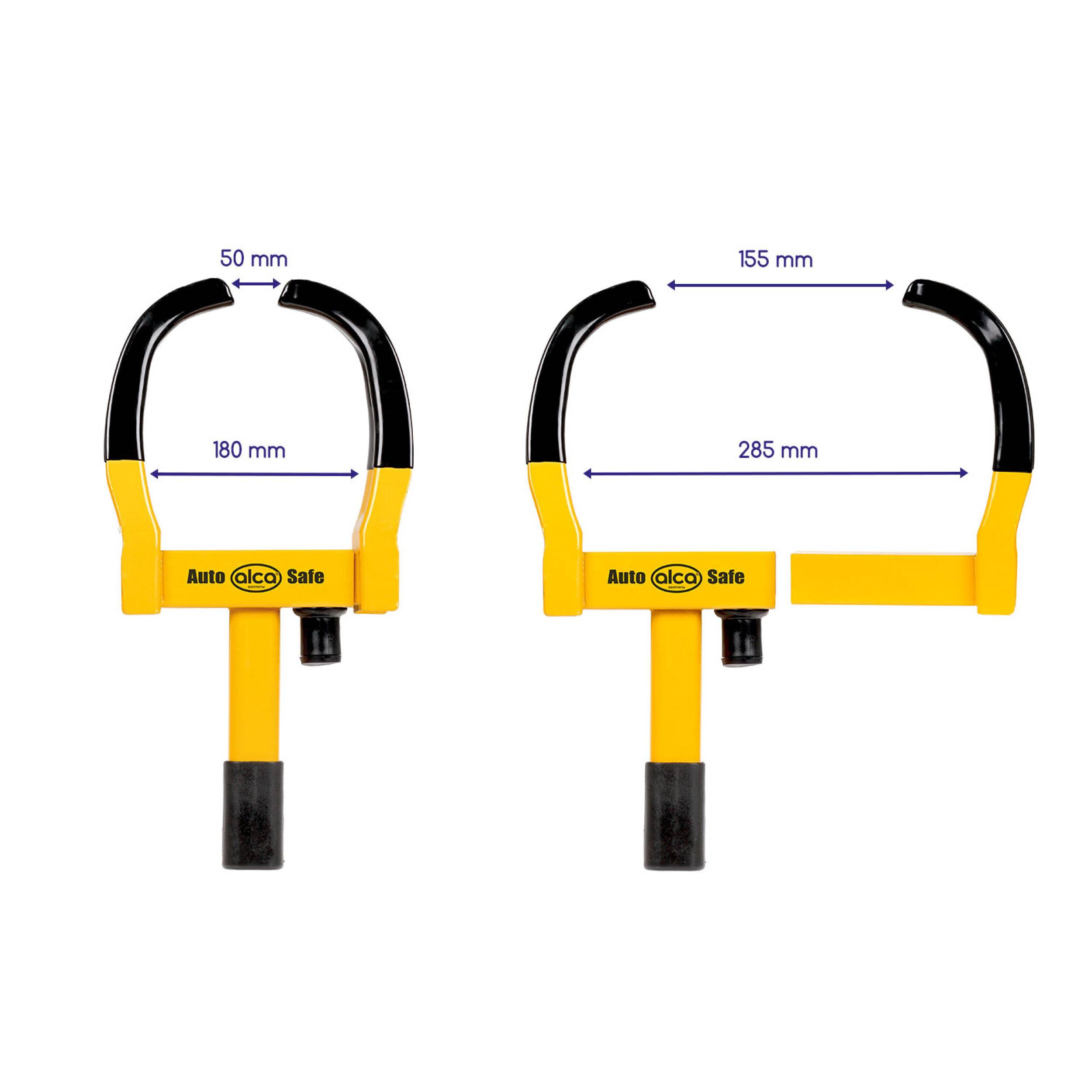 alca Radkralle Parkkralle Diebstahlsicherung ausziehbar max. Reifenbreite 265mm Wegfahrsperre Auto Hänger Camping