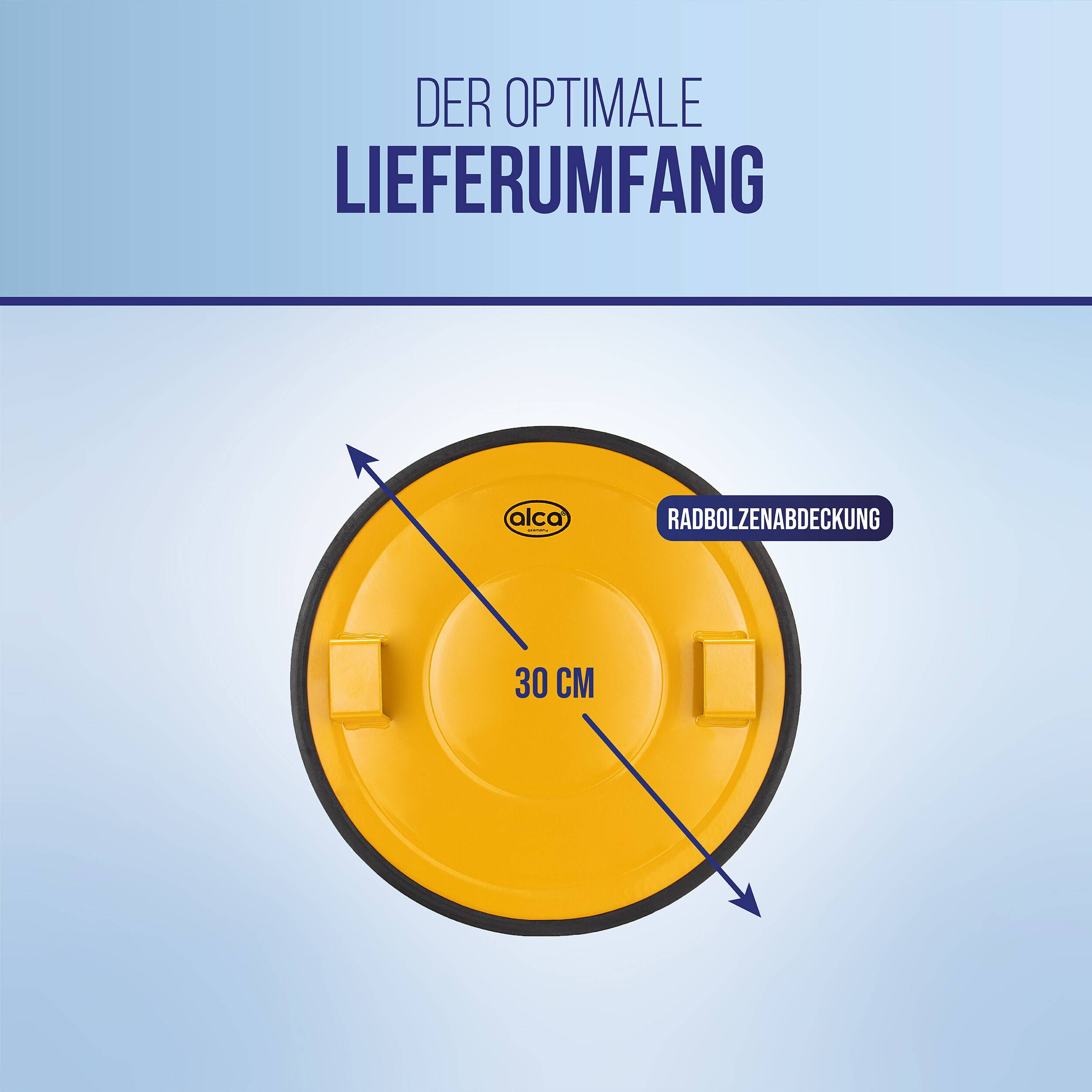 alca® Radbolzenabdeckung zum Ersatz für Radkralle M und XL Diebstahlschutz