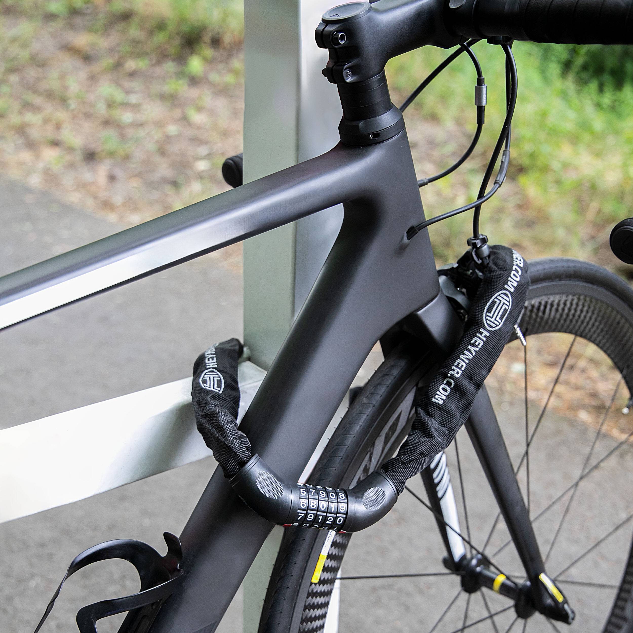 HEYNER® Fahrradschloss, Kettenschloss, Hochsicherheits-Zahlenschloss, Diebstahlschutz 90 cm