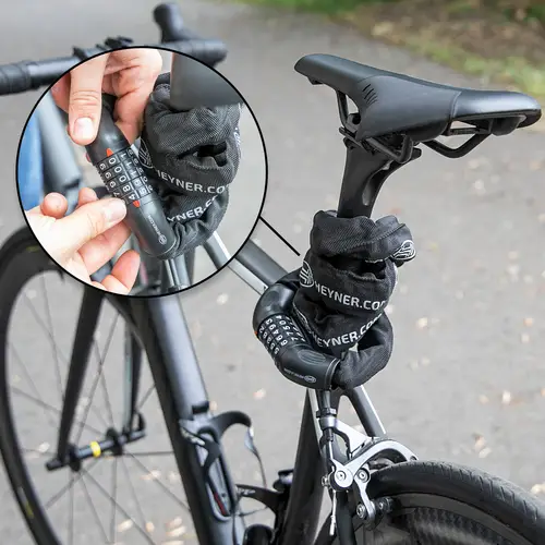 HEYNER® Fahrradschloss, Kettenschloss, Hochsicherheits-Zahlenschloss, Diebstahlschutz 110 cm HEYNER® Fahrradschloss, Kettenschloss, Hochsicherheits-Zahlenschloss, Diebstahlschutz 110 cm