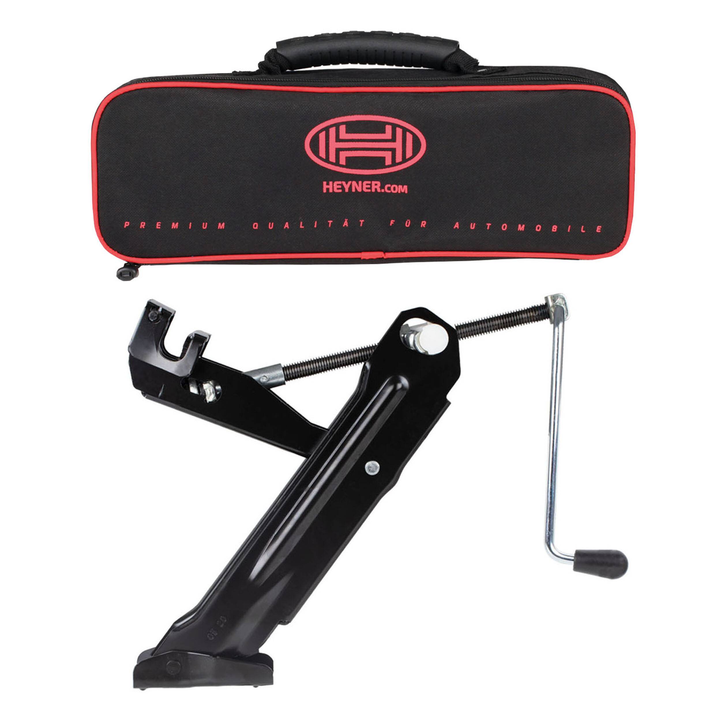 HEYNER® OEM Wagenheber Erstausrüsterqualität Scherenwagenheber VW Caddy - bis 1100 kg inkl. Tasche