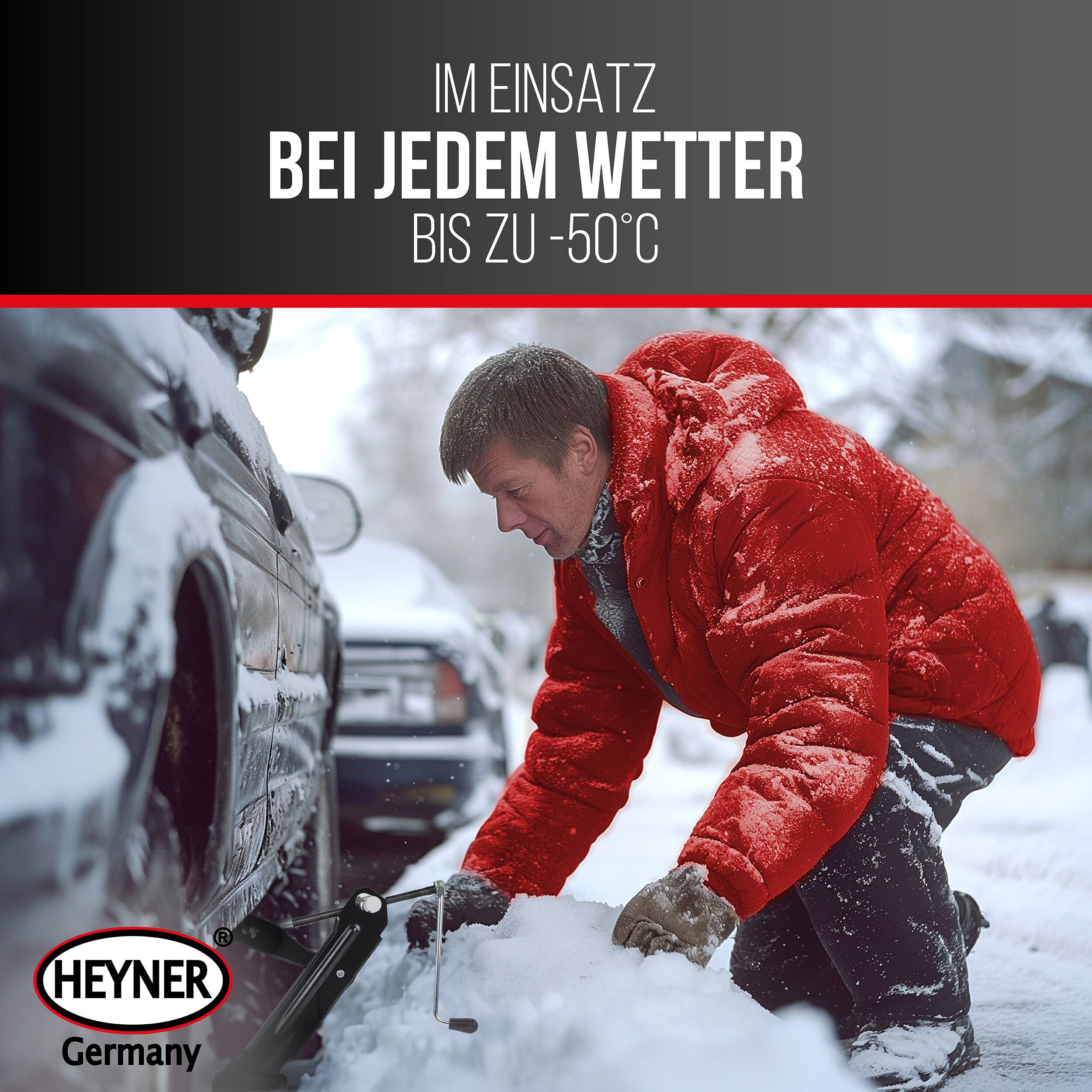 HEYNER® OEM Wagenheber Erstausrüsterqualität Scherenwagenheber VW Caddy - bis 1100 kg inkl. Tasche