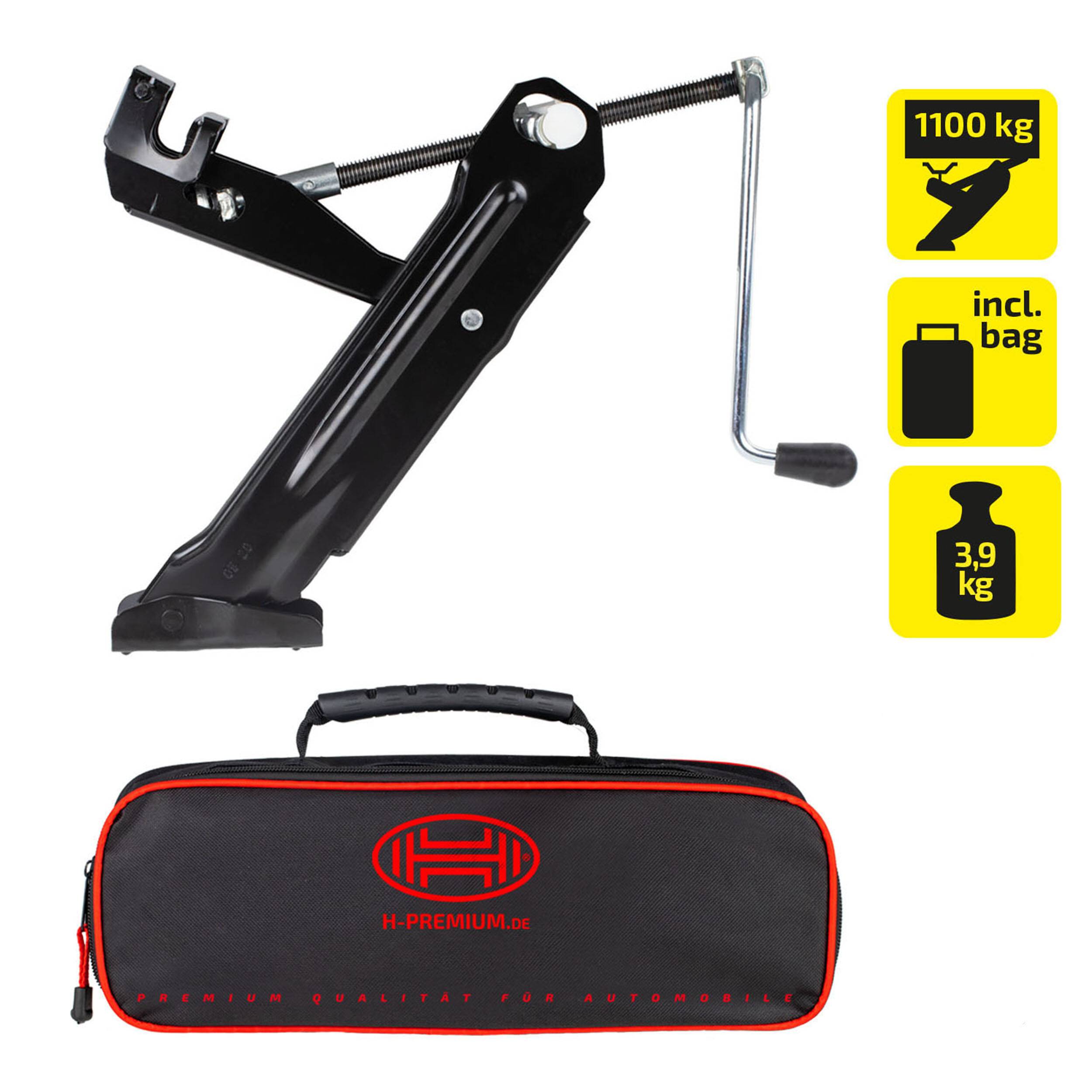 HEYNER® OEM Wagenheber Erstausrüsterqualität Scherenwagenheber VW Caddy - bis 1100 kg inkl. Tasche