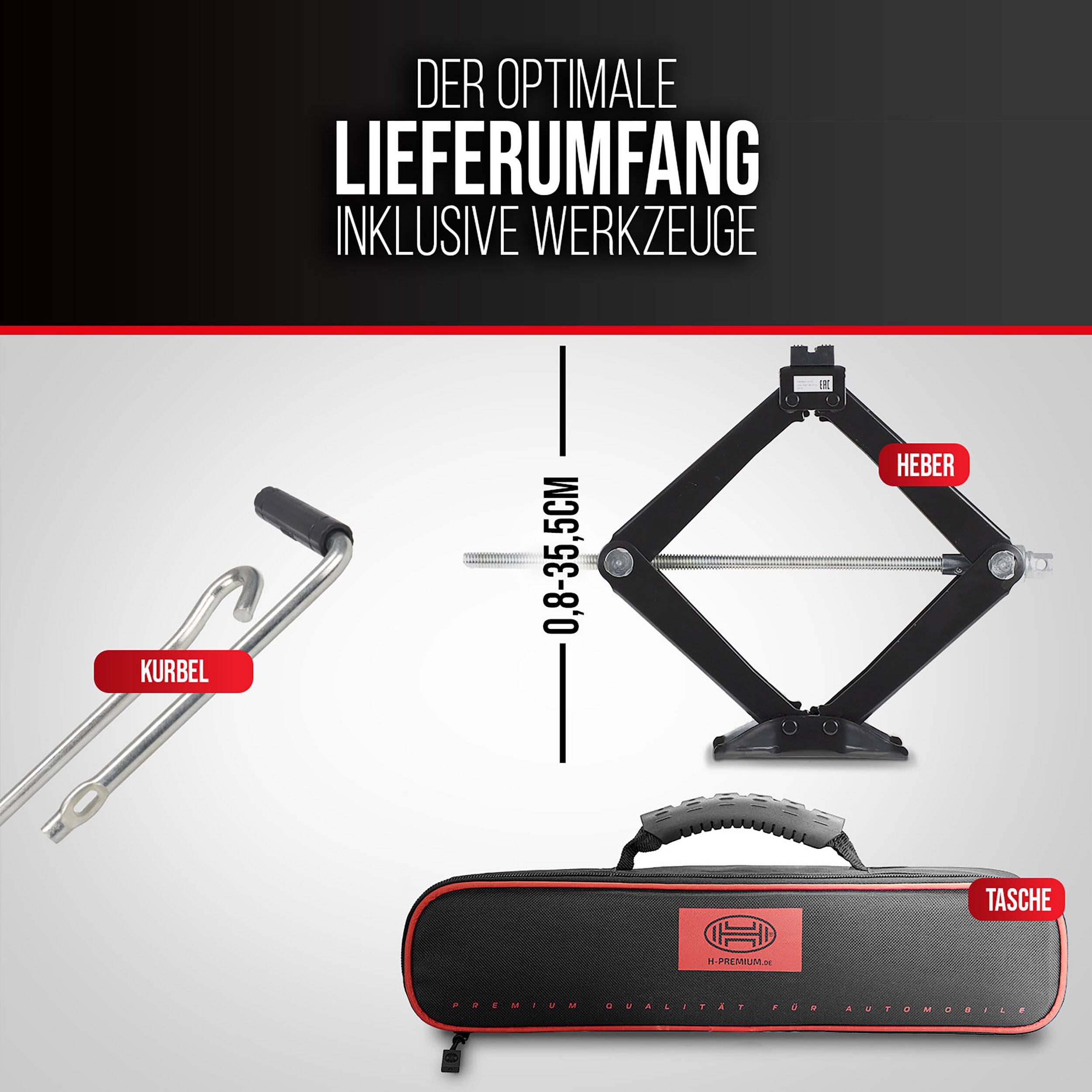 HEYNER OEM Wagenheber 1200 kg (Made in EU) passend für BMW 2er, X1 / Mini Cooper Clubman/Countryman F54 F60 (2017-2022),