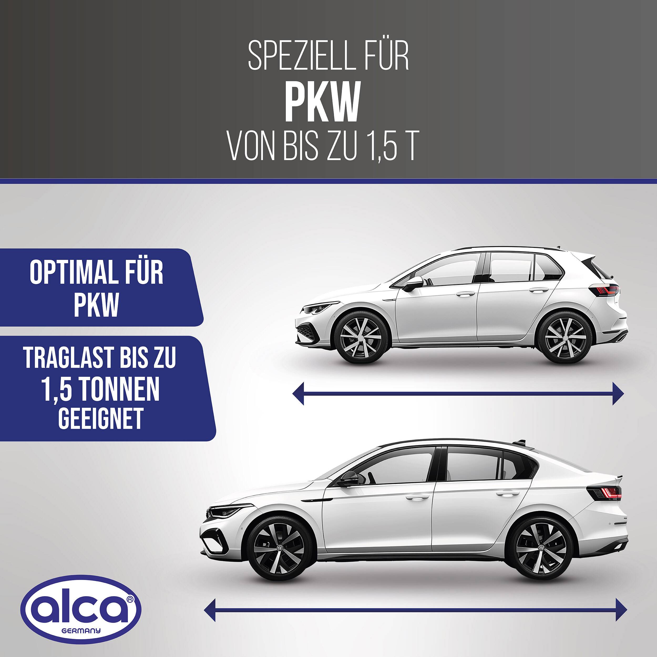 alca® Scherenwagenheber Set 1,5 t, 100-350 mm Hubhöhe, TÜV-Zertifiziert mit Ratsche, 360° drehbarer Sattel, bis -50