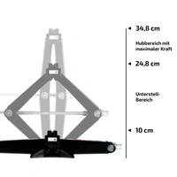 HEYNER® Scherenwagenheber, Wagenheber mit Kurbel und Gummiauflage, 1t für Anhänger/PKW - mit Tasche HEYNER® Scherenwagenheber, Wagenheber mit Kurbel und Gummiauflage, 1t für Anhänger/PKW - mit Tasche