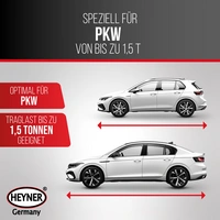 HEYNER® Scherenwagenheber, Wagenheber mit Kurbel und Gummiauflage, 1,5t für SUV/PKW - mit Tasche HEYNER® Scherenwagenheber, Wagenheber mit Kurbel und Gummiauflage, 1,5t für SUV/PKW - mit Tasche