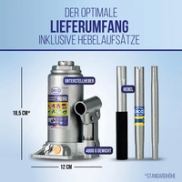 alca® Wagenheber Unterstellheber hydraulisch 8t Stempel-Wagenheber für SUV/PKW Hubhöhe 18,5-36cm alca® Wagenheber Unterstellheber hydraulisch 8t Stempel-Wagenheber für SUV/PKW Hubhöhe 18,5-36cm