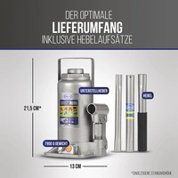 alca® Wagenheber hydraulisch Unterstellheber 15t Stempel-Wagenheber für SUV/PKW Hubhöhe 22,5-42,5cm alca® Wagenheber hydraulisch Unterstellheber 15t Stempel-Wagenheber für SUV/PKW Hubhöhe 22,5-42,5cm