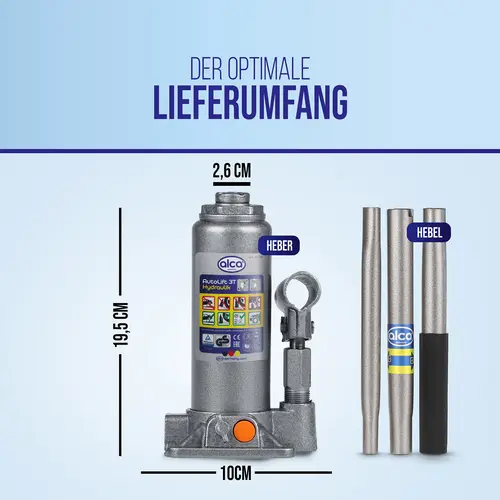 alca® Unterstellheber hydraulisch Wagenheber 3t Stempel-Wagenheber für SUV/PKW Hubhöhe 19,5-38cm alca® Unterstellheber hydraulisch Wagenheber 3t Stempel-Wagenheber für SUV/PKW Hubhöhe 19,5-38cm