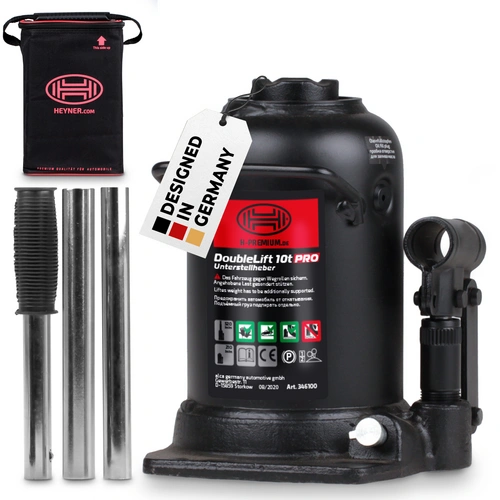 HEYNER® Doppelhub-Unterstellheber hydraulischer Wagenheber 10t Stempel-Wagenheber für SUV/LKW HEYNER® Doppelhub-Unterstellheber hydraulischer Wagenheber 10t Stempel-Wagenheber für SUV/LKW