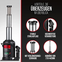 HEYNER® Doppelhub-Unterstellheber hydraulischer Wagenheber 10t Stempel-Wagenheber für SUV/LKW HEYNER® Doppelhub-Unterstellheber hydraulischer Wagenheber 10t Stempel-Wagenheber für SUV/LKW