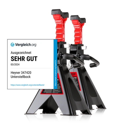 HEYNER® Unterstellbock TÜV/GS, Stützbock, Stützfuß, höhenverstellbar, Stahl 2000kg Traglast, 2er Set HEYNER® Unterstellbock TÜV/GS, Stützbock, Stützfuß, höhenverstellbar, Stahl 2000kg Traglast, 2er Set