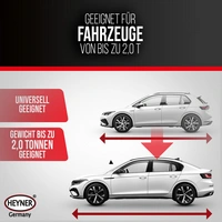 HEYNER® Unterstellbock TÜV/GS, Stützbock, Stützfuß, höhenverstellbar, Stahl 2000kg Traglast, 2er Set HEYNER® Unterstellbock TÜV/GS, Stützbock, Stützfuß, höhenverstellbar, Stahl 2000kg Traglast, 2er Set