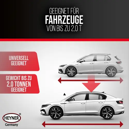 HEYNER® Unterstellbock TÜV/GS, Stützbock, Stützfuß, höhenverstellbar, Stahl 2000kg Traglast, 2er Set HEYNER® Unterstellbock TÜV/GS, Stützbock, Stützfuß, höhenverstellbar, Stahl 2000kg Traglast, 2er Set