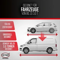 HEYNER® Unterstellbock TÜV/GS, Stützbock, Stützfuß, höhenverstellbar, Stahl 3000kg Traglast, 2er Set HEYNER® Unterstellbock TÜV/GS, Stützbock, Stützfuß, höhenverstellbar, Stahl 3000kg Traglast, 2er Set