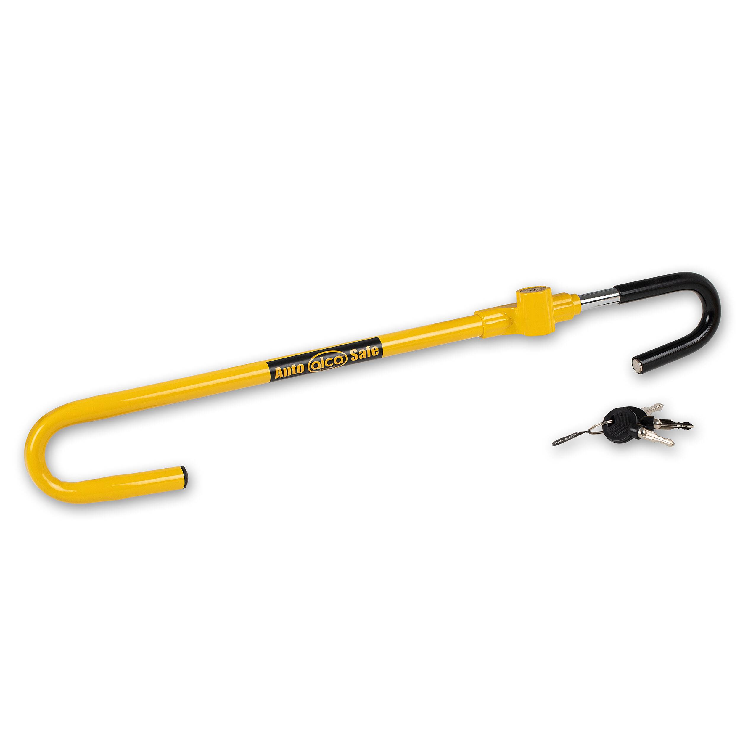 alca® Lenkradschloss Kupplungsschloss + Tasche + 3 Sicherheitsschlüssel I verstellbar von 51 - 73 cm Abstand I