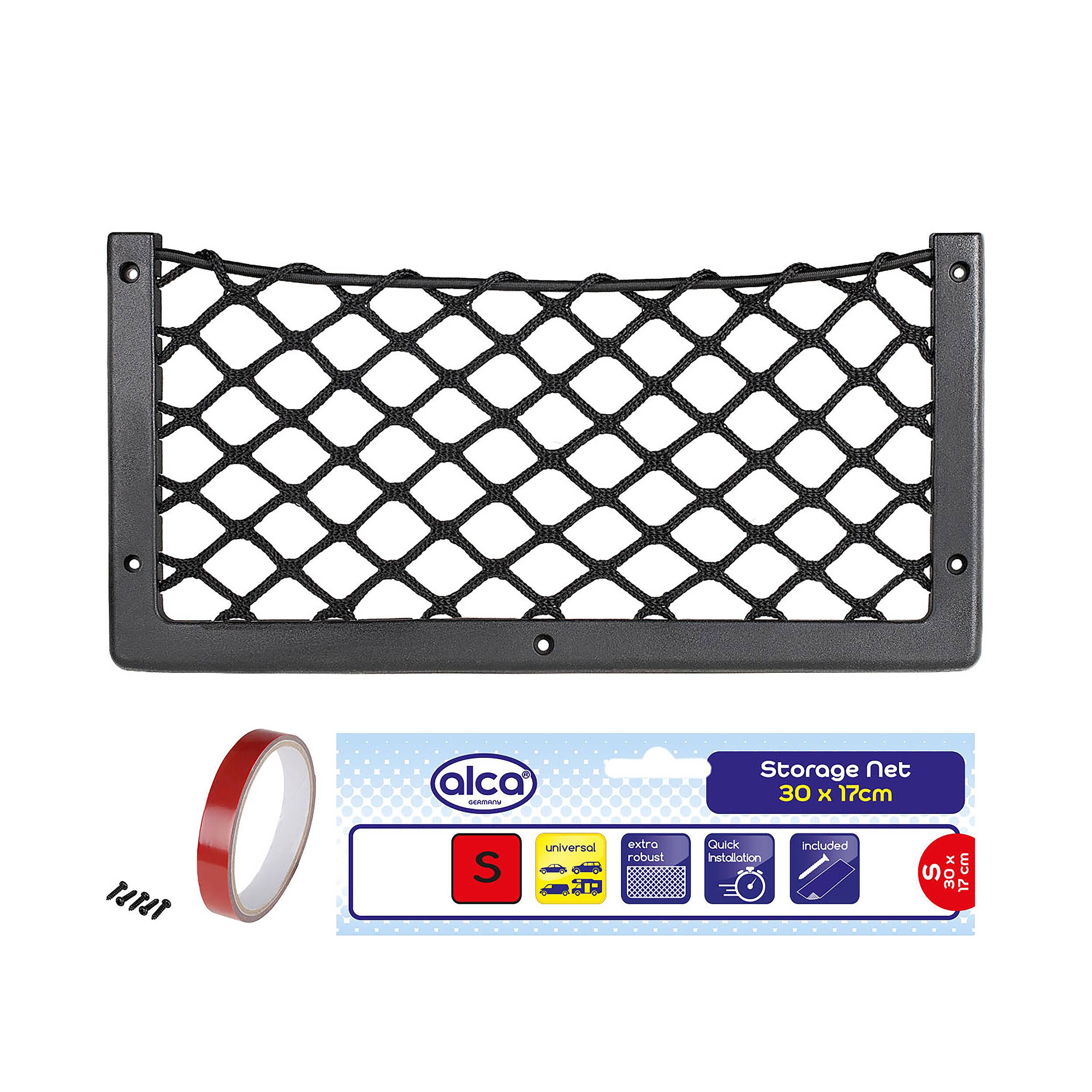 alca® Ablagenetz S Innenraum Camping Travel 30 x 17 cm Universal schraubbar & klebbar