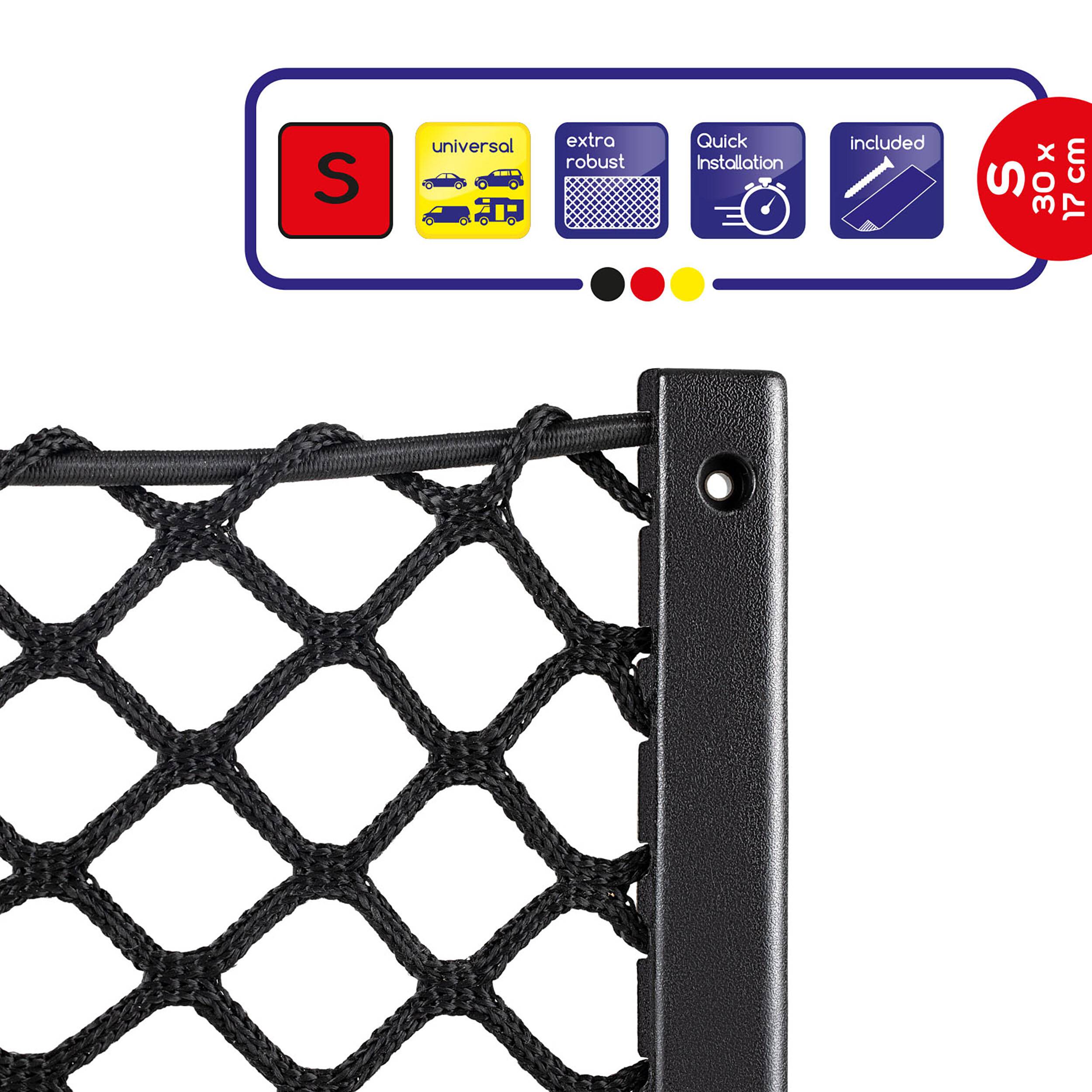 alca® Ablagenetz S für Camping und Auto Innenraum Universal 30 x 17 cm Extra stabiler Kunststoffrahmen, Reißfestes