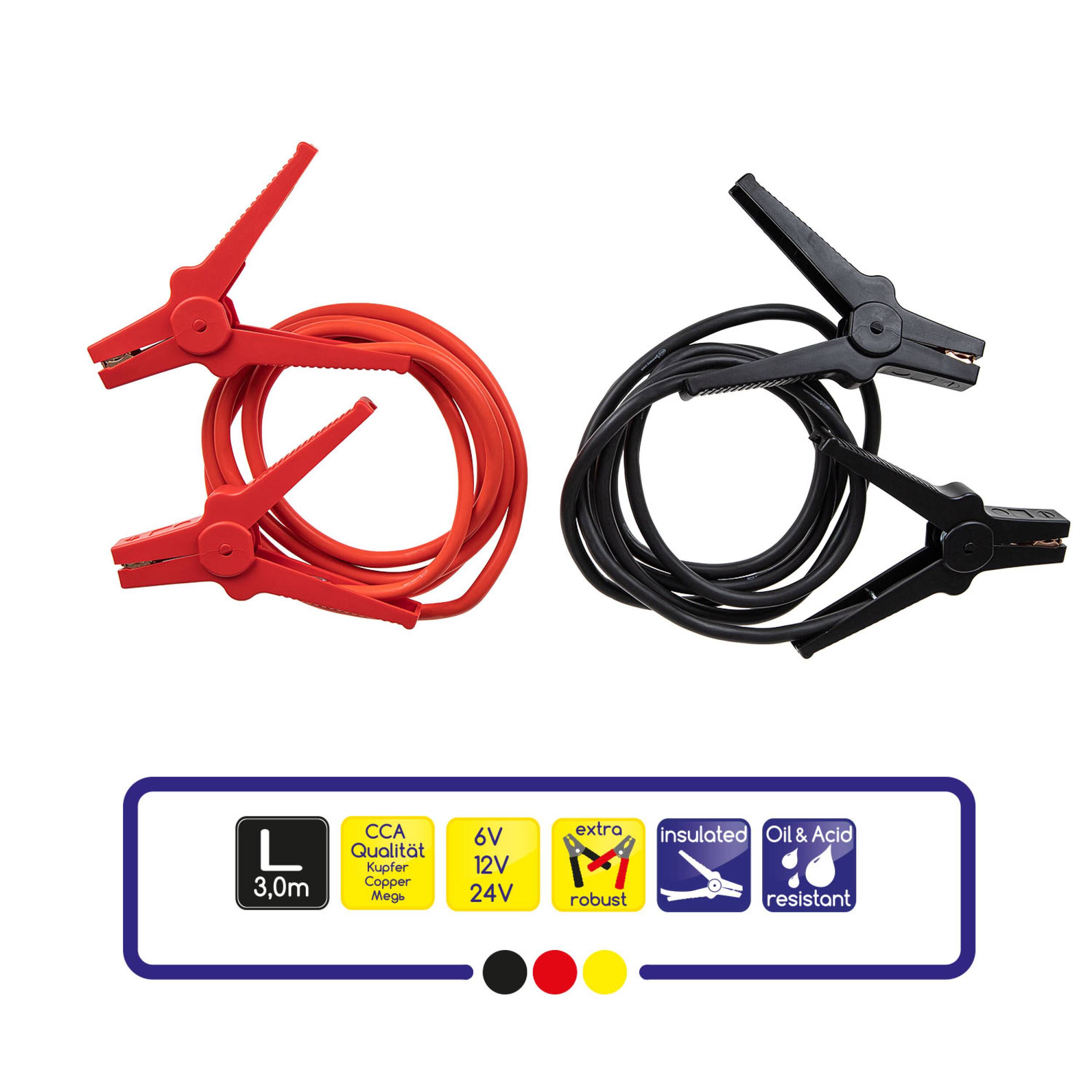 alca® Starthilfekabel max. 400 A - 20,1 qmm - 2 x 3 m CCA runde Aufbewahrungstasche - Rot & Schwarz - bis -35°C