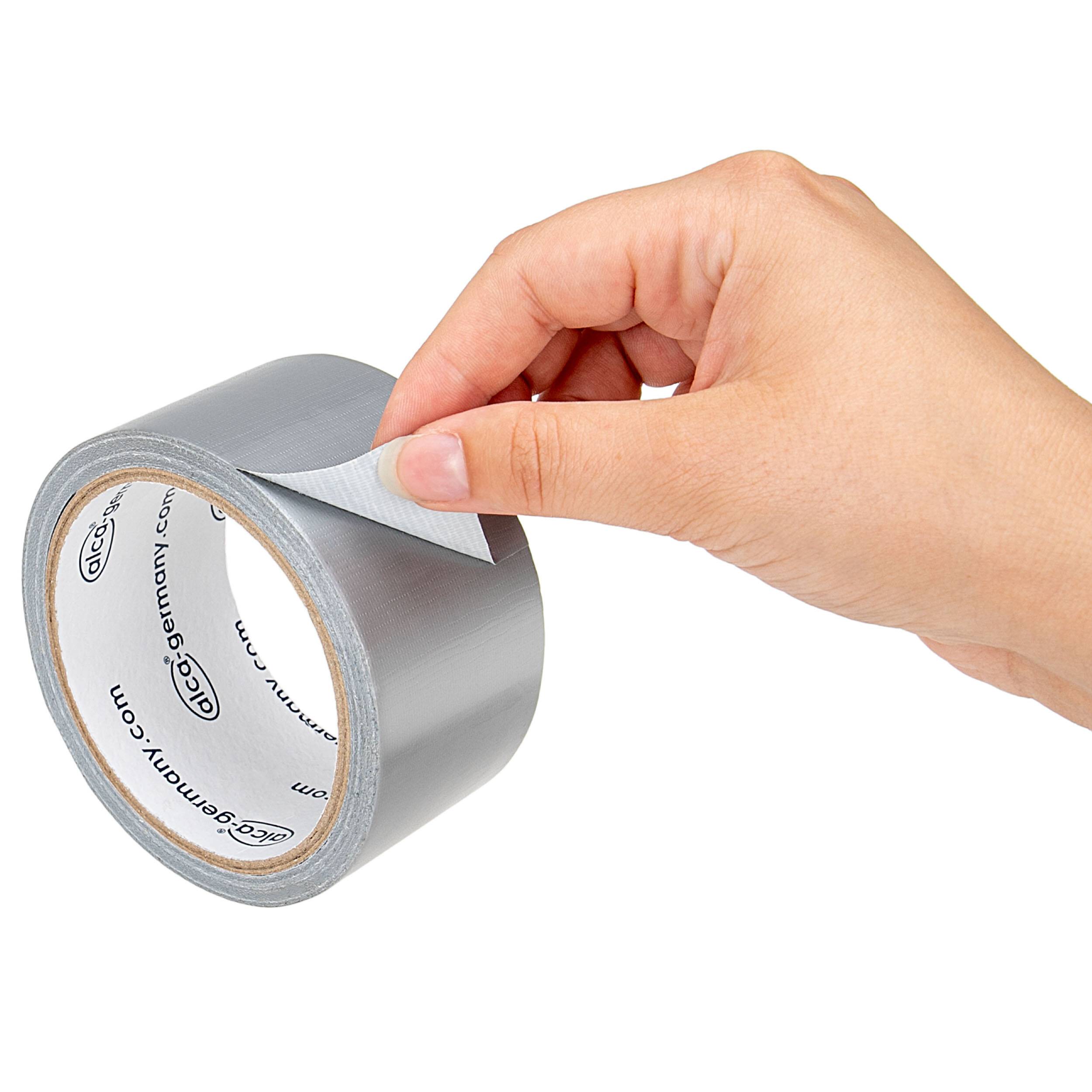 alca® Reparatur-Klebeband silber, (0,2x50 mm)x10 m wasser- & wetterfestes Panzerband,