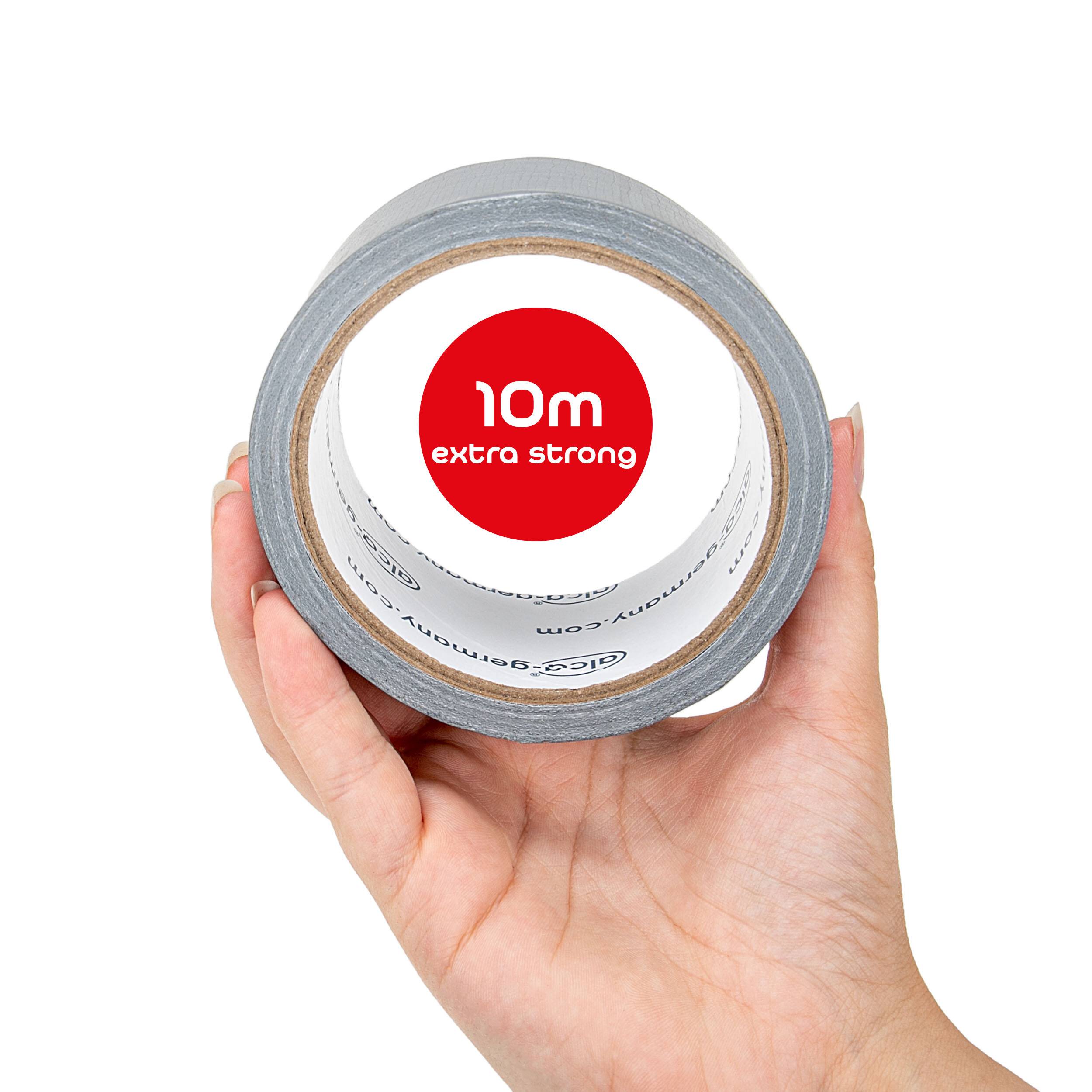 alca® Reparatur-Klebeband silber, (0,2x50 mm)x10 m wasser- & wetterfestes Panzerband,