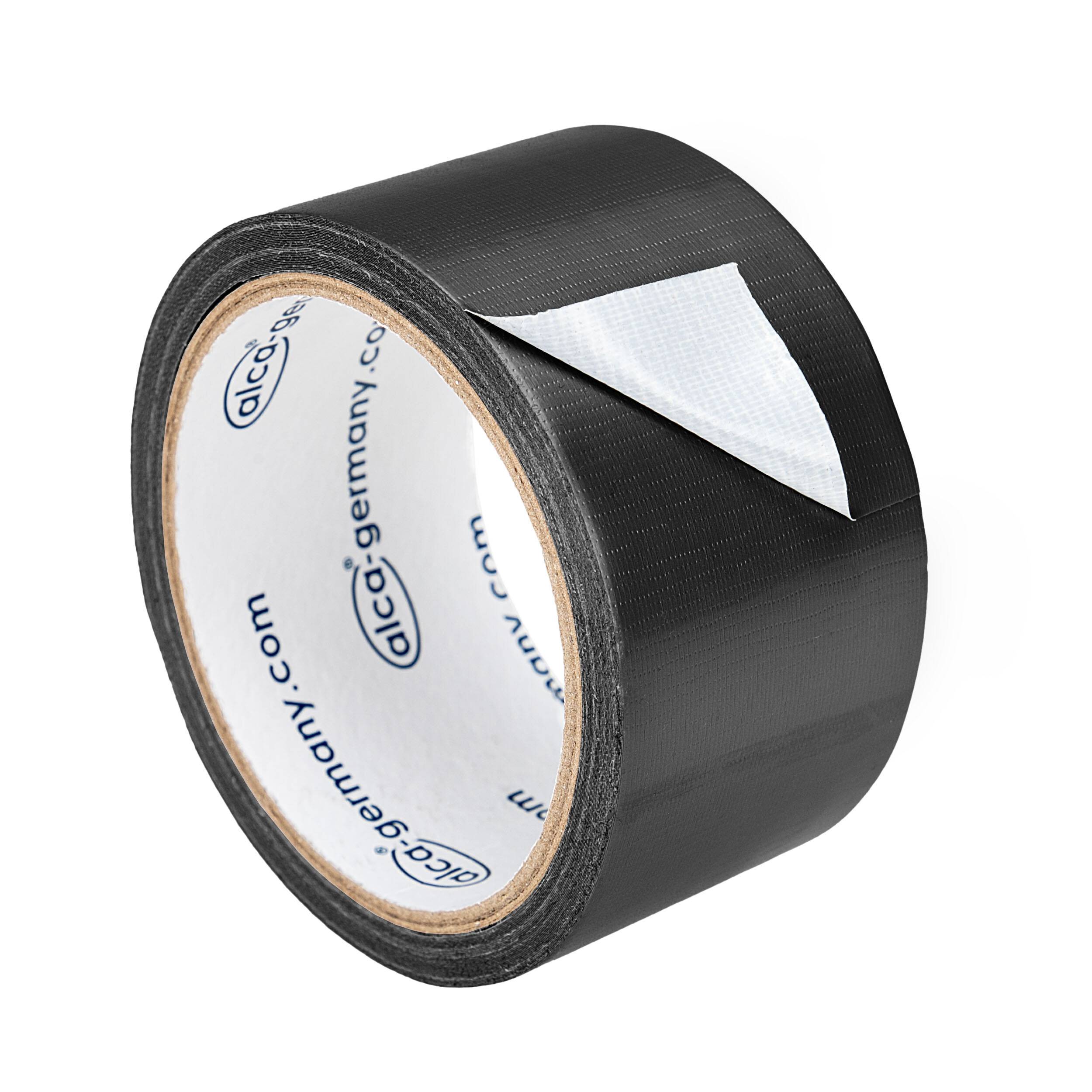 alca® Reparatur-Klebeband schwarz, (0,2x50 mm)x10 m wasser- & wetterfestes Panzerband,