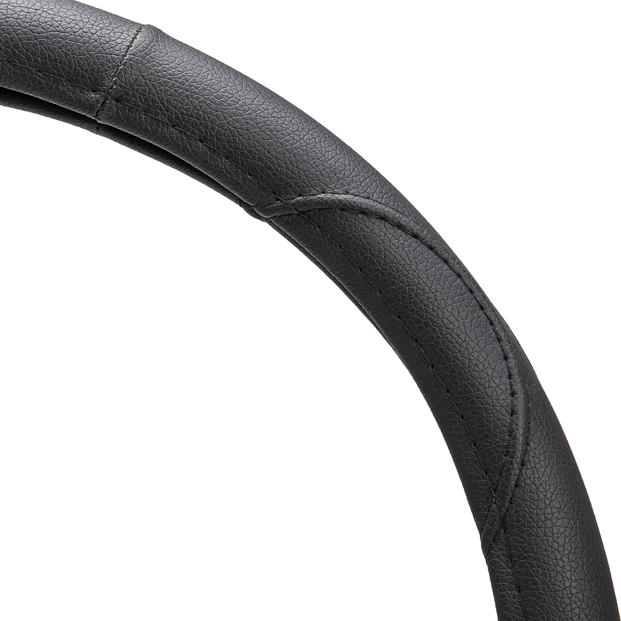 alca® Lenkradhülle XL für Auto mit Durchmesser von 41 bis 43 cm Seidenmatt-schwarz, angenehm weiches Material
