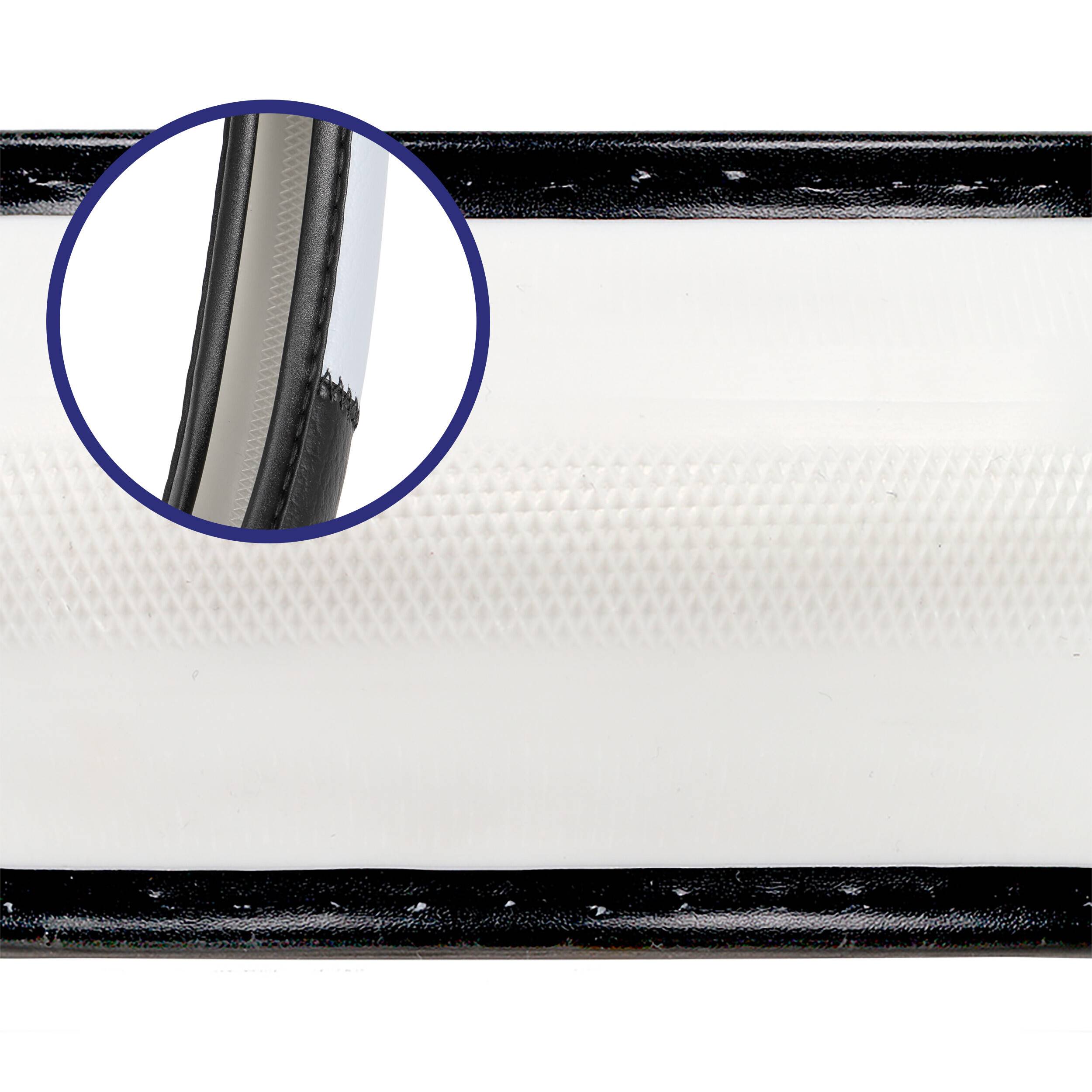 alca® Auto Lenkradhülle Luxus grau/schwarz 37-39 cm sportlich Lenkradschoner creme-farben schwarz weiches Leder