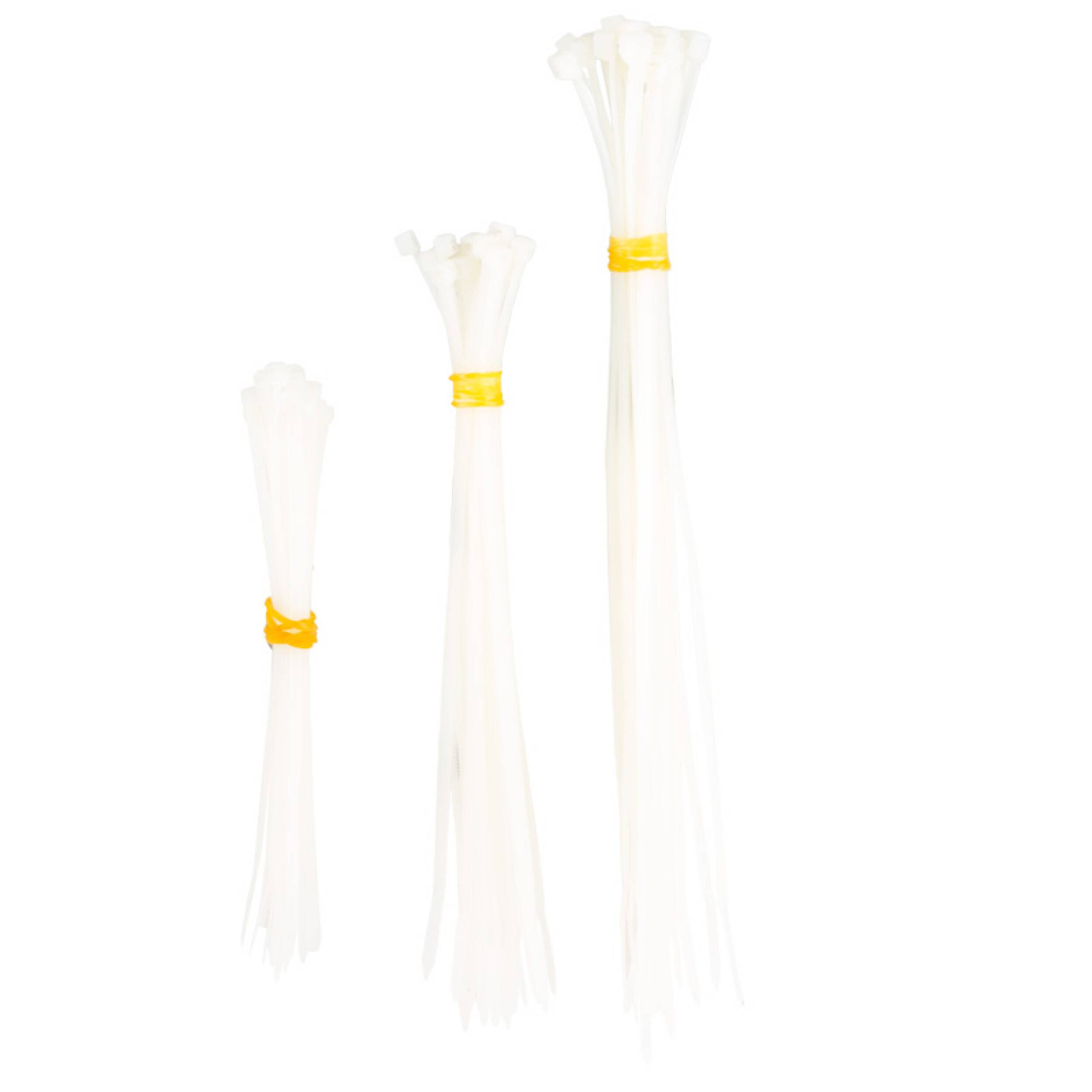 alca® Kabelbinder-Set 120 St. schwarz + weiß 100 mm 200 mm 250 mm Kabelbinder UV beständig chemisch resistent