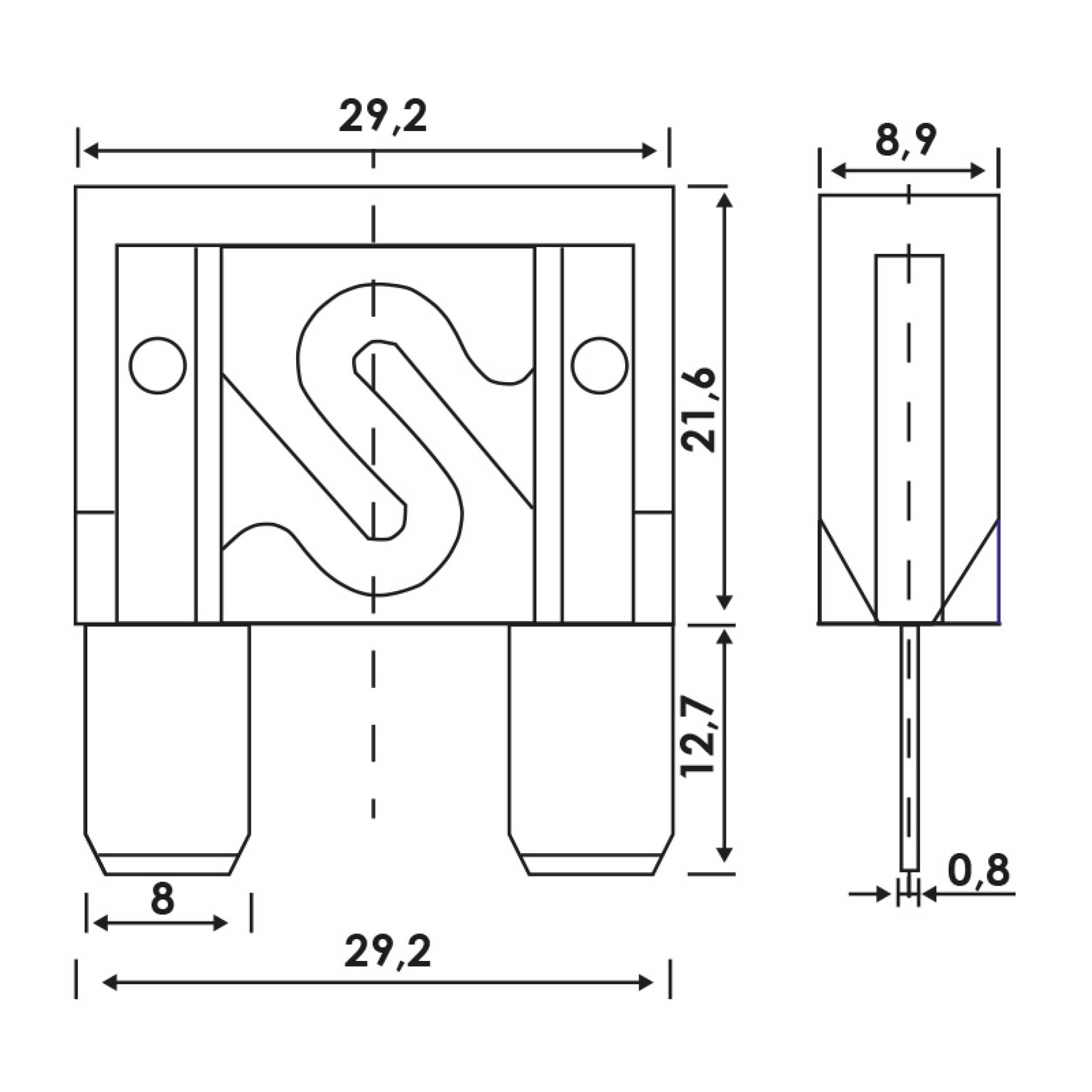 alca® Maxi-Sicherung 40A; 20 St. Economy Box 32 V Farbe - orange Maxi Flachsicherung für Fahrzeuge LKW Bus