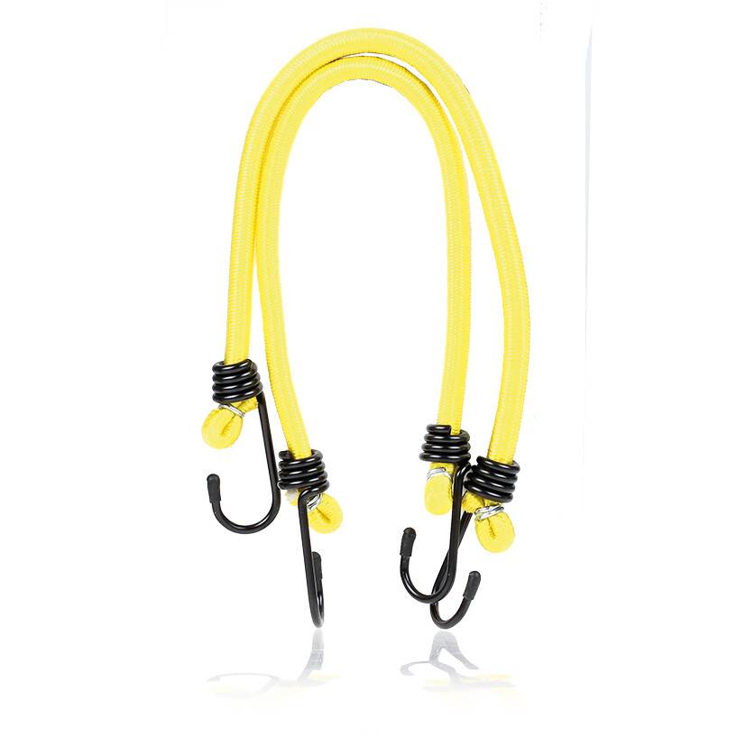 alca® Gepäckspanner 2 St. 40cm gelb Spanngurte Expander mit Stahlhaken verstellbar & dehnbar - für Auto Fahrrad Motorrad