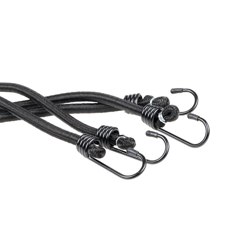 alca® Gepäckspanner 2 St. 100cm schwarz Spanngurte Expander mit Stahlhaken verstellbar & dehnbar - für Auto Fahrrad