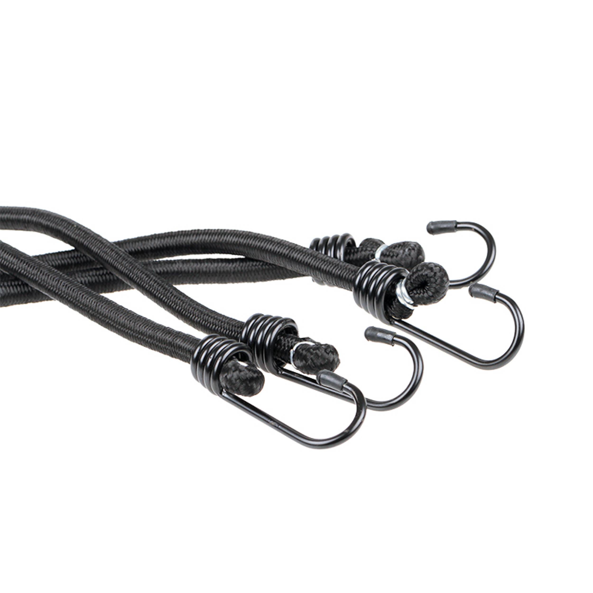 alca® Gepäckspanner 2 St. 100cm schwarz Spanngurte Expander mit Stahlhaken verstellbar & dehnbar - für Auto Fahrrad