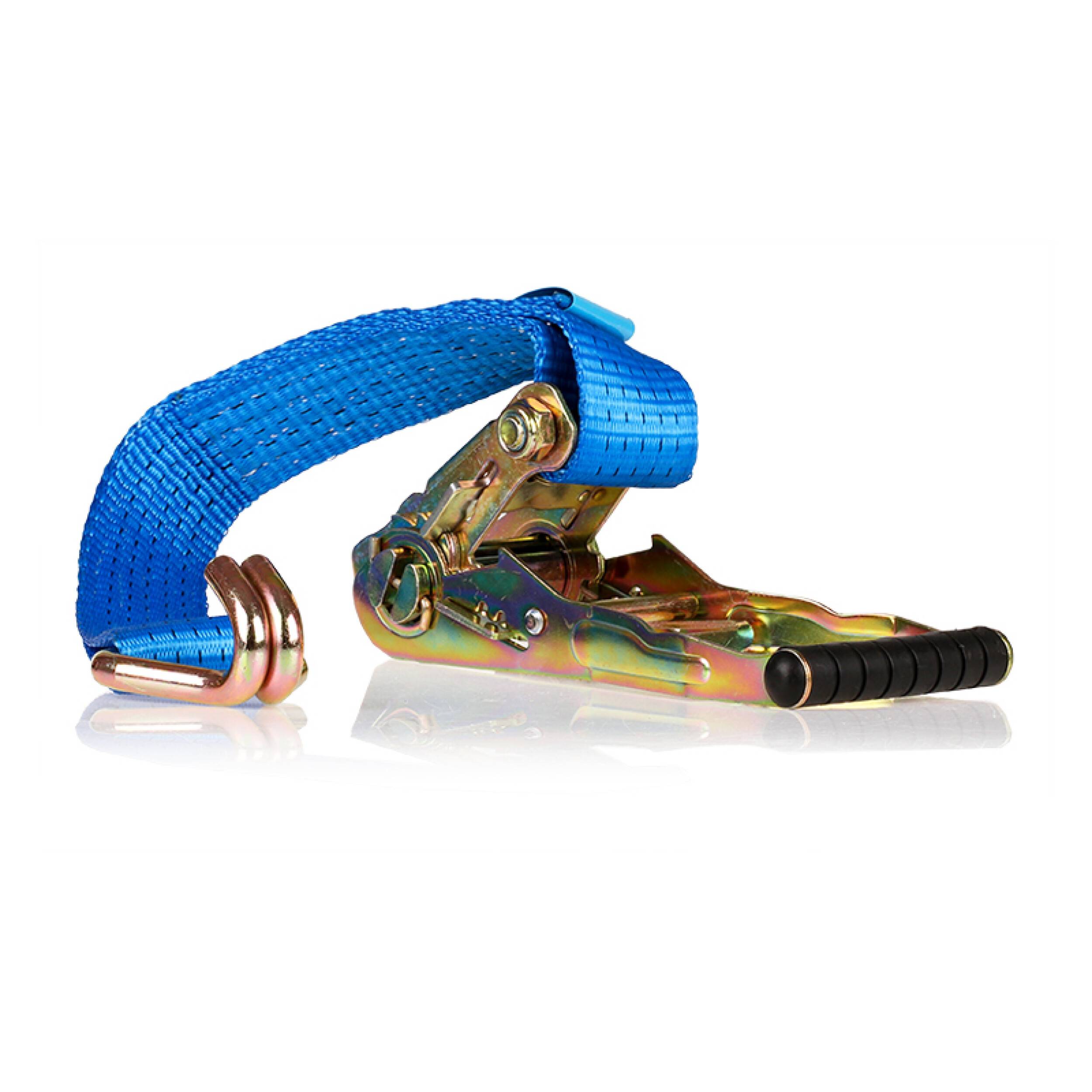 alca® Zurrgurt 5t 10m 50mm 5000 daN blau verstellbar mit Ratsche + 2 Stahlhaken Ratschenspanner Spanngurt zertifiziert