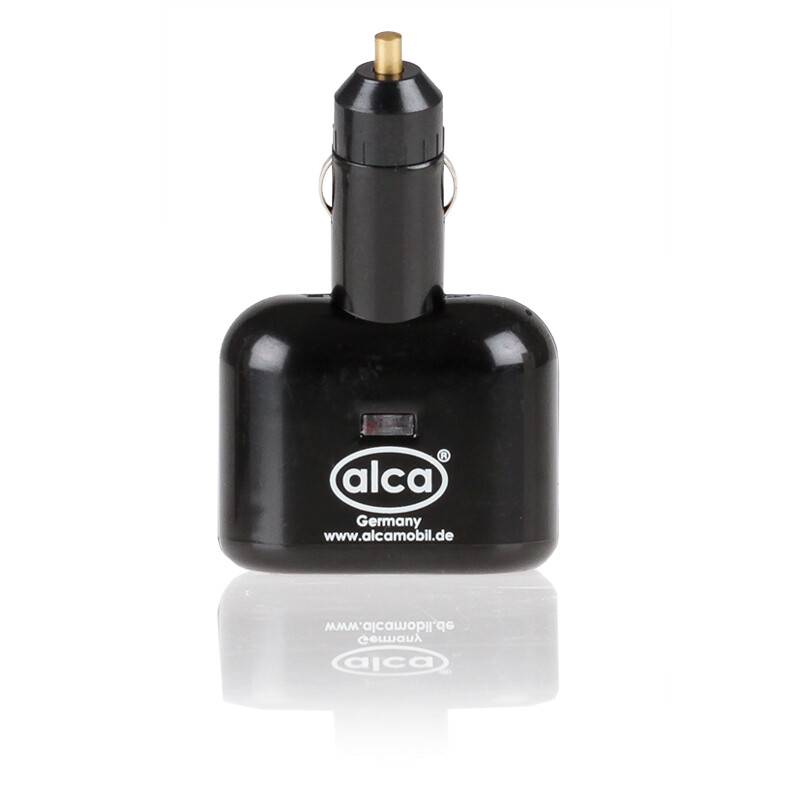 alca® Verteiler Dual, 12V 15A, Auto-Steckdose mit Sicherung & 2xUSB-A Ladeadapter Zweifach für den