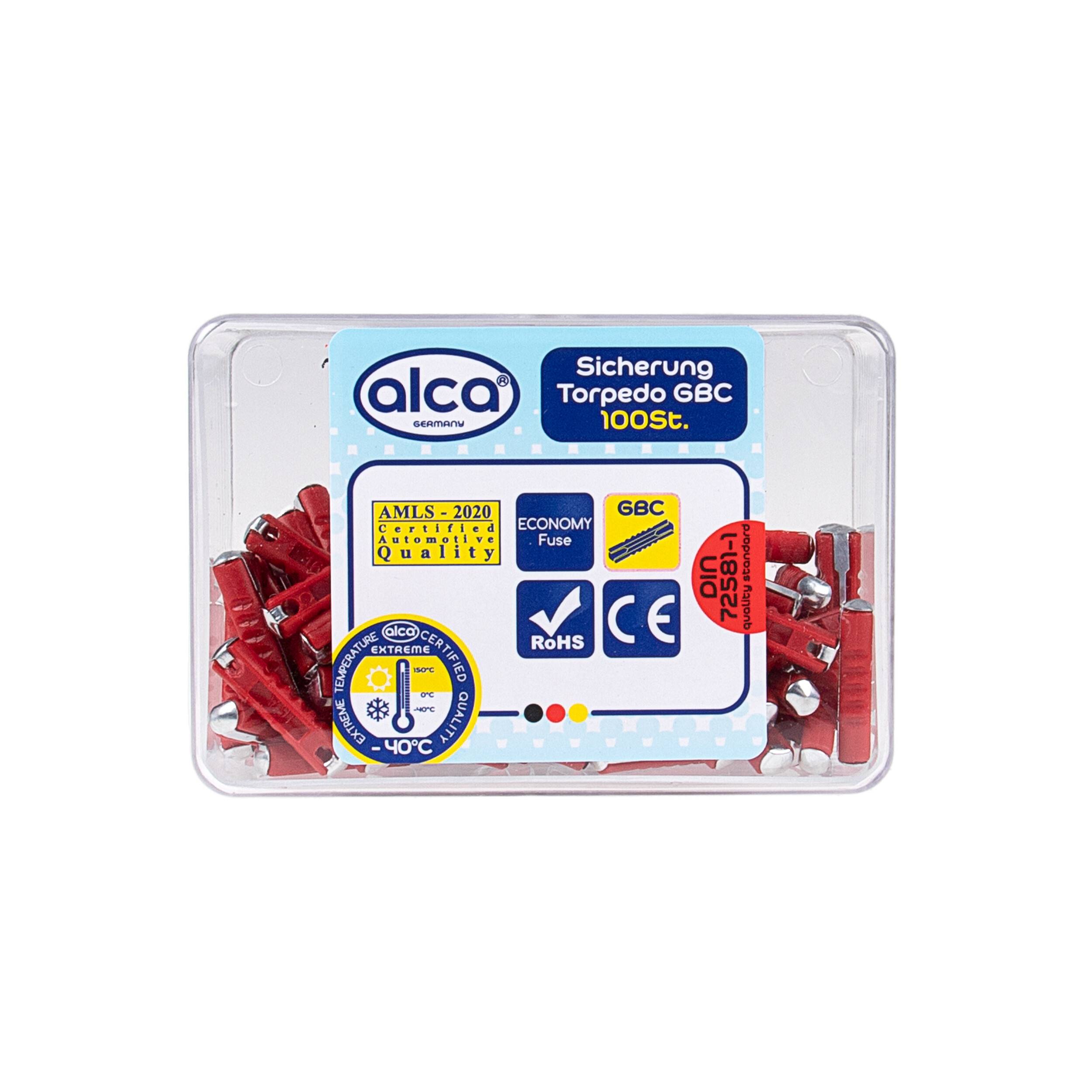 alca® Torpedo-Sicherungen 16 A; 100 St. Economy Box Auto Abschmelzsicherungen Schmelzsicherungen Torpedosicherungen Kfz