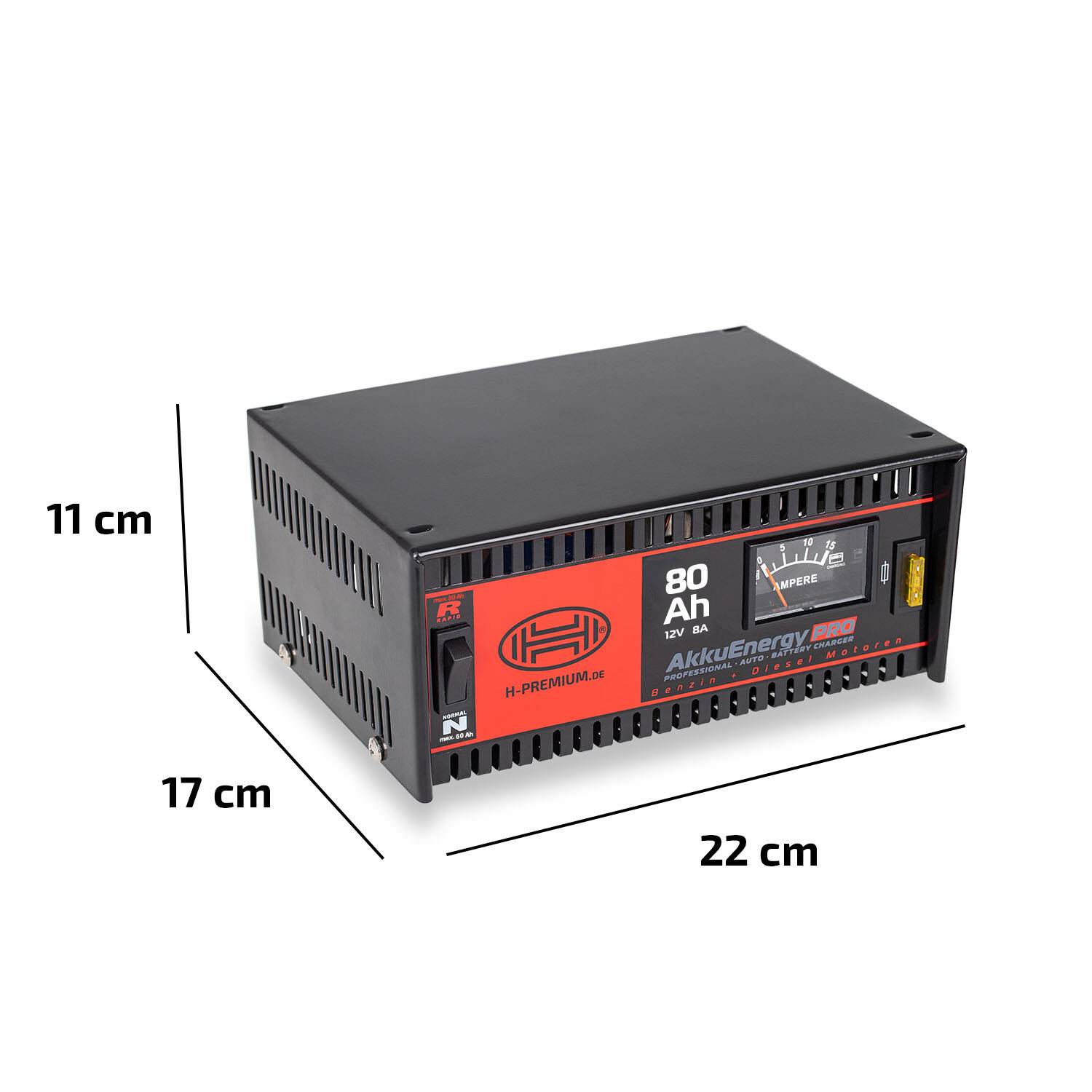HEYNER® Batterieladegerät 12V 8A I Premium Ladegerät für AGM & Bleisäure