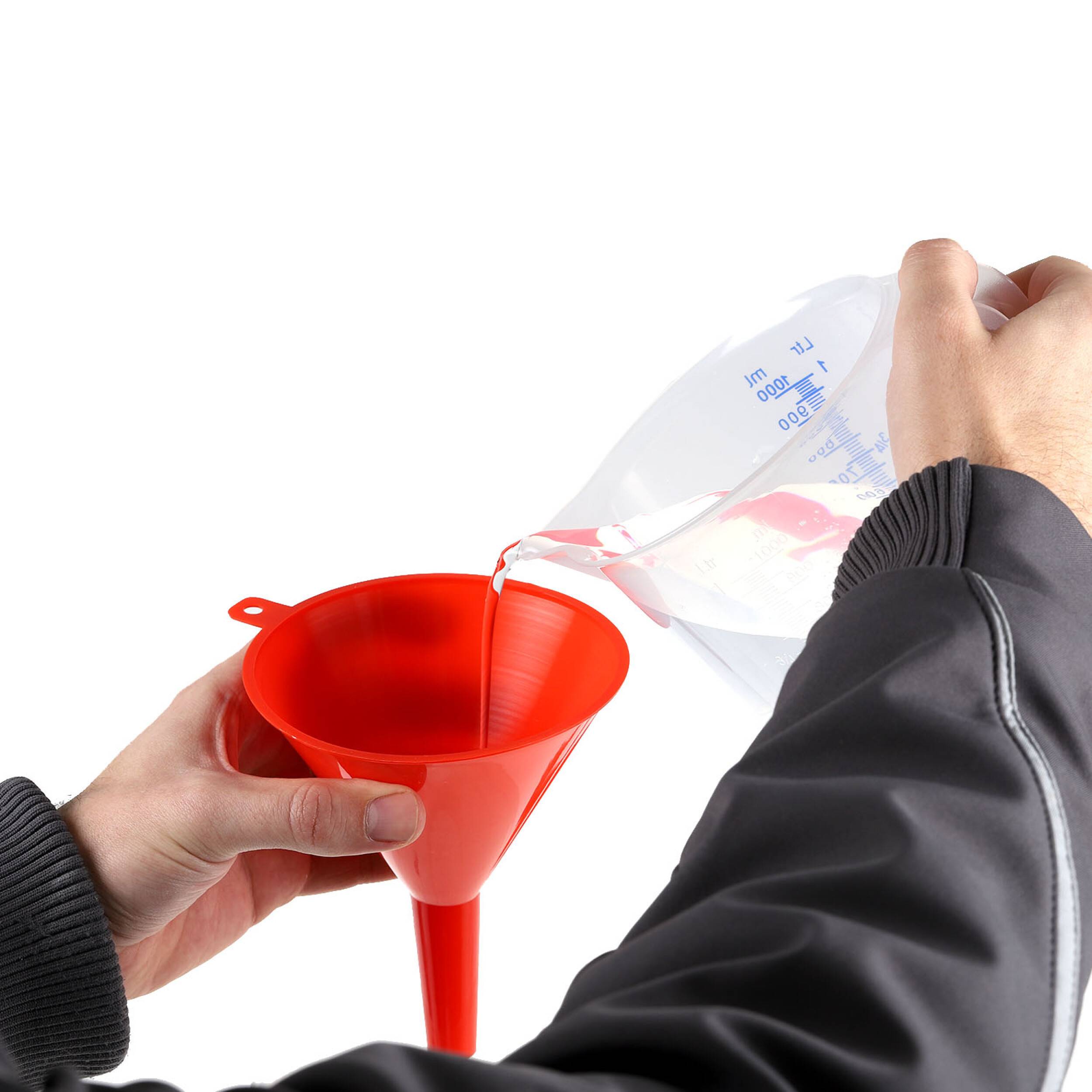 alca® Trichter 4er Set Kunststoff für Benzin Diesel und Flüssigkeiten