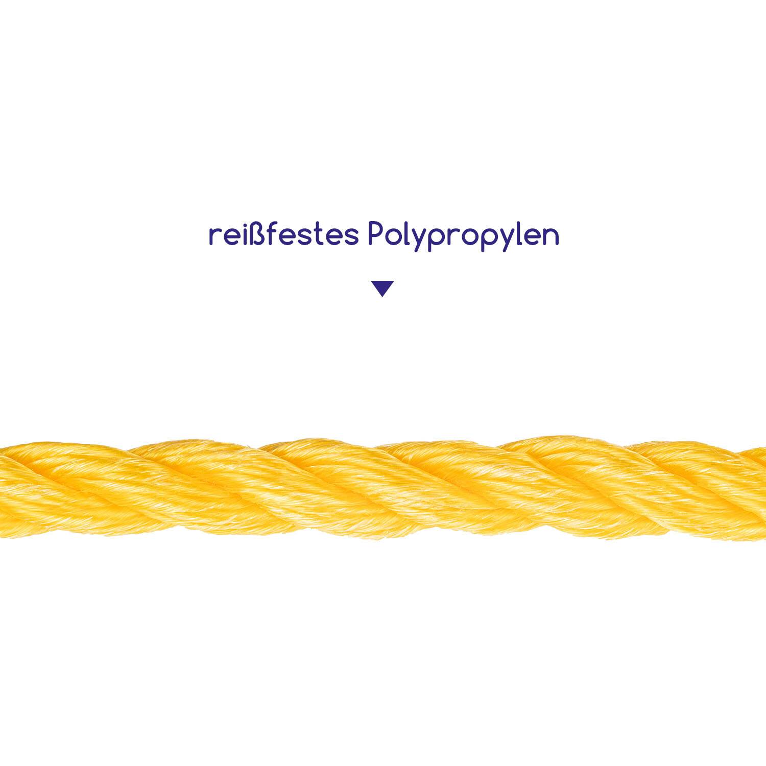 alca® Abschleppseil 4,0 m / 16 mm / 2500 kg mit Warnflagge + 2 Karabinerhaken