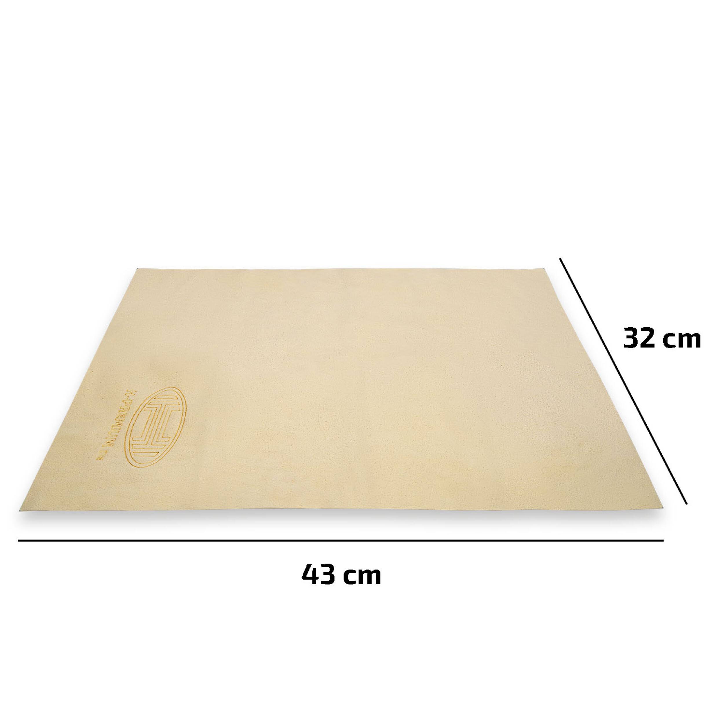 HEYNER® Lederlappen mit Kunststoffbox 43 x 32 cm echtes Leder Reinigungstuch Lappen Fenster Glas Lack Autopflege