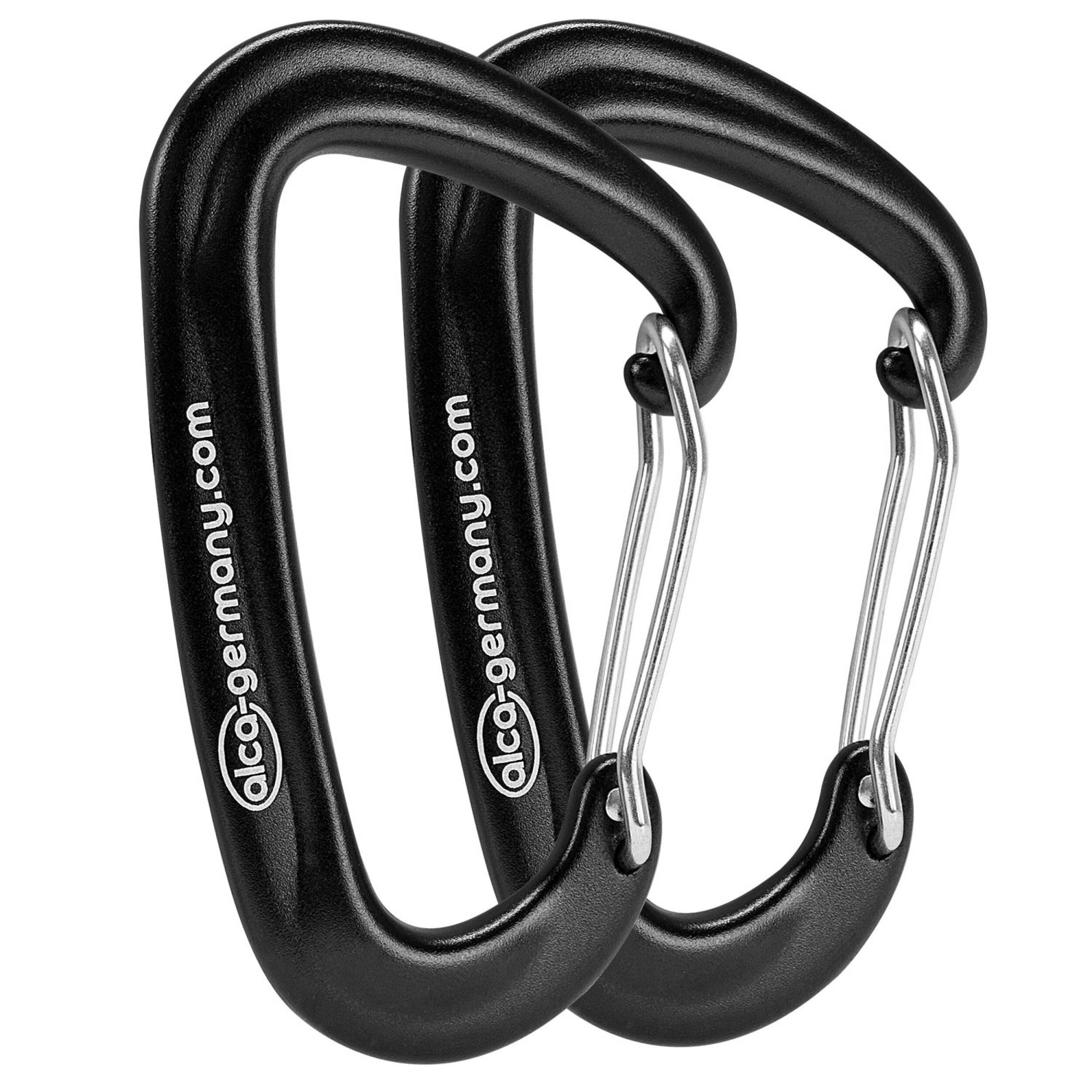 alca® Karabiner-Haken 2 Stück 500kg Belastbarkeit Schlüsselanhänger Camping Outdoor Freizeit