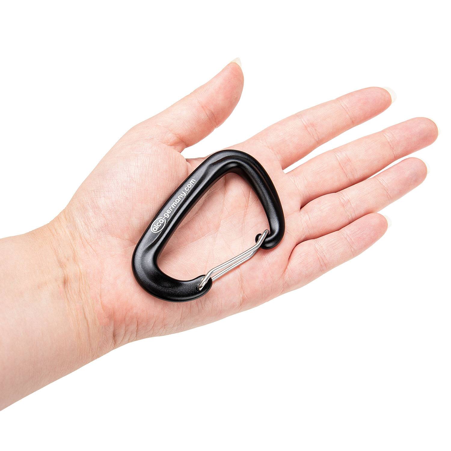 alca® Karabiner-Haken, 2 Stk. 500kg Belastbarkeit Schlüsselanhänger für Camping, Outdoor &