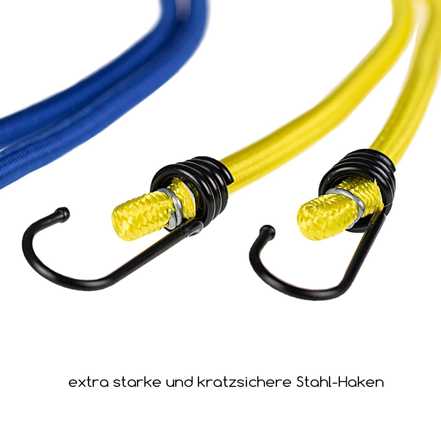 alca® Gepäckspinne 8 x 40cm Oktopus Gummi-Spannseile 8-Armig Elastisch Gepäckspanner mit Stahlhaken Sichern und Tragen