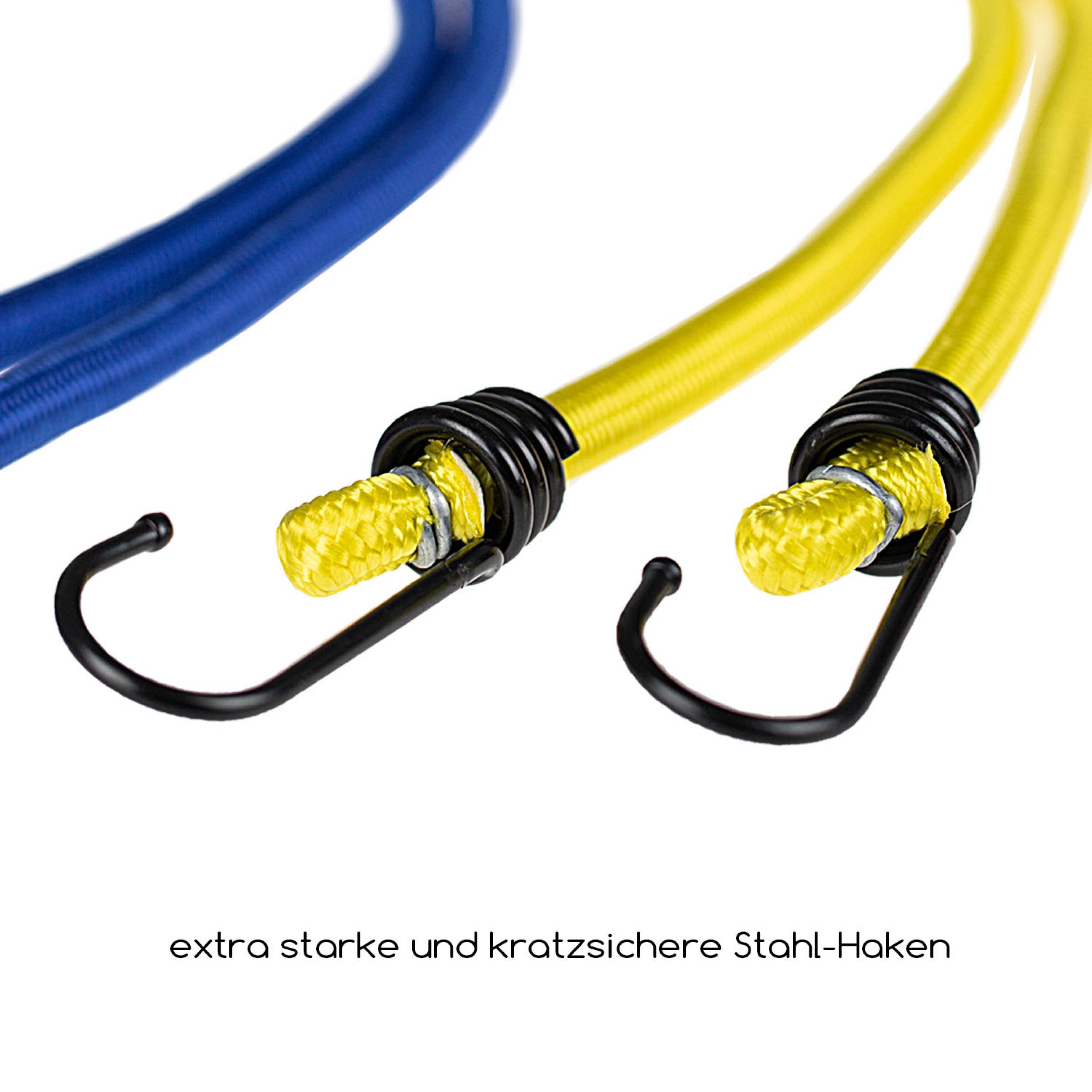 alca® Gepäckspinne 8 x 40cm Oktopus Gummi-Spannseile 8-Armig Elastisch Gepäckspanner mit Stahlhaken Sichern und Tragen