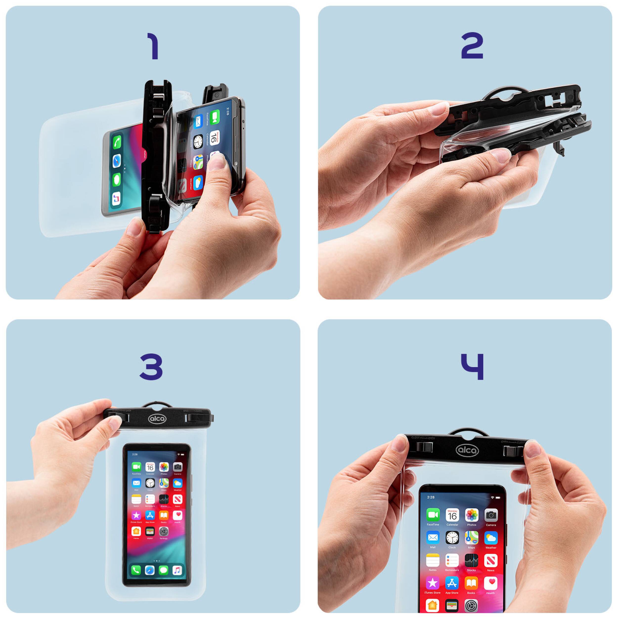 alca® Wasserdichte Handyhülle für Smartphones Unterwasser Handytasche IPX8 bis zu 6,6 Zoll Case passend für iPhone 13 14