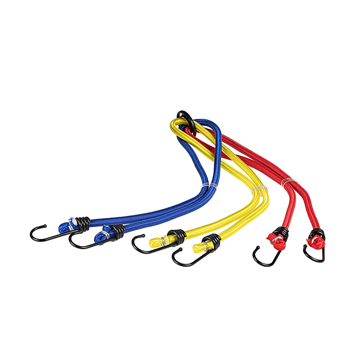 alca® Gepäckspanner mit Haken Gepäckhexagon 6 x 40 cm Gummi-Spannseile 6-Armig Elastisch mit Stahlhaken Sichern und