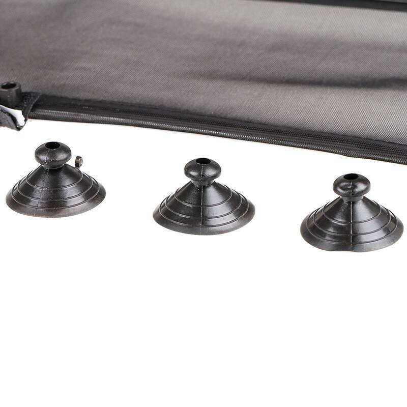 HEYNER® Auto-Sonnenrollo 2 x 52 x 55 cm Autofenster Sonnenblende UV Schutz mit Saugnapf & Einhand-Einrollfunktion