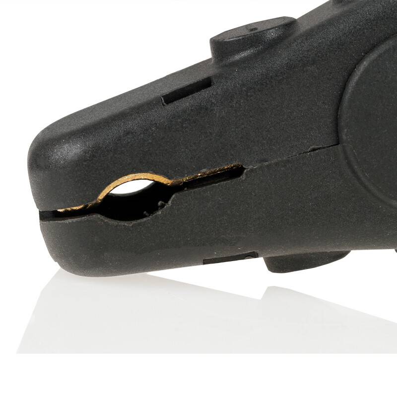 HEYNER® Batteriepolzange 650A 35qmm schwarz Batterie-Polzange Kabelquerschnitt bis zu 35qmm Zange für Überbrückungskabel